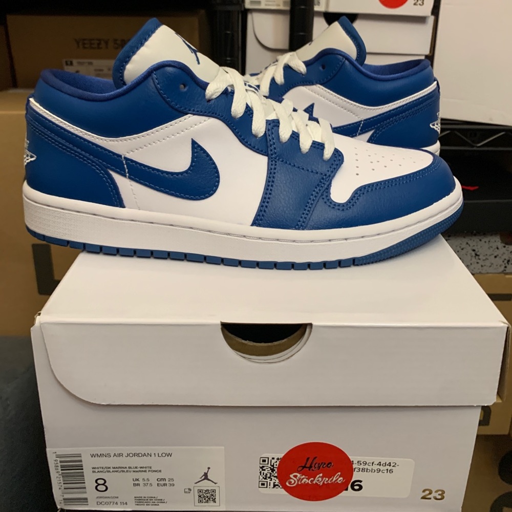 Nike Air Jordan 1 Low Marina Blue Shoes DC0774-114 Women's Sizes